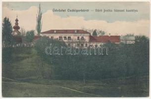 1918 Csákigorbó, Csáki-Gorbó, Garbou; Báró Jósika Sámuel kastélya. Tüzes Kristóf kiadása / castle (fl)