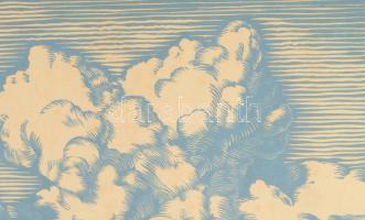 Arató Gyula (1898-1969): Budapesti látkép, linómetszet, papír, jelzett, lapszéli szakadással, 42x52c...