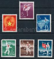 Kínai Népköztársaság 1959 10 éves az Úttörő mozgalom sor Mi 485-490 (Mi 489 sarokhiány, pici rozsda) (Mi EUR 120.-)