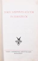 Turul szépmíves költők és elbeszélők. Turul Szépmíves Könyvek 1. Bp., [1939], Turul Szépmíves Könyvkiadó, 327+(1) p. Első kiadás. Kiadói aranyozott egészvászon-kötés.