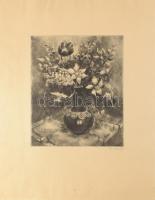 Bordás Ferenc (1911-1982): Csendélet, rézkarc, papír, jelzett, lapszéli egészen apró sérüléssel és a...