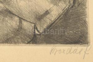 Bordás Ferenc (1911-1982): Csendélet, rézkarc, papír, jelzett, lapszéli egészen apró sérüléssel és a...