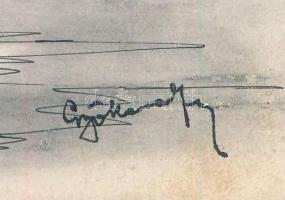 Olvashatatlan jelzéssel: A "peniszkop", vegyes technika, papír, kisebb felületi sérüléssel...