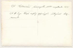 1940 Kolozsvár, Cluj; bevonulás, Braunfeld, Gilovics és Papszt üzlete "A kolozsvári ünneplés sz...