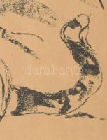 Dill, Otto (1884-1957): Tigris, 1919. Litográfia, papír, jelzett a litográfián, lapszéli kisebb szak...