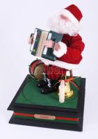 Elemmel működő táncoló-zenélő mikulás, újszerű, eredeti dobozában, m: 27 cm