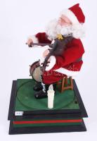 Elemmel működő táncoló-zenélő mikulás, újszerű, eredeti dobozában, m: 29 cm