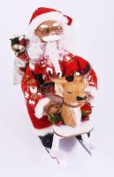 Elemmel működő zenélő mikulás, sérült dobozában, m: 22 cm