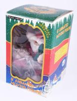 Elemmel működő zenélő mikulás, dobozában, m: 22 cm