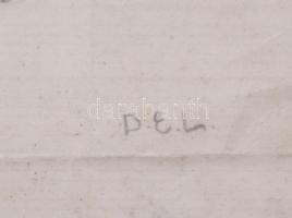 Deák Ébner Lajos (1850-1934): Alaktanulmány. Tus, papír. Jelzett. Üvegezett, sérült fakeretben. 18,5...