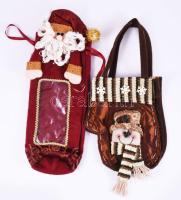 5 darab karácsonyi zokni falidísz, h: 50 cm alatt