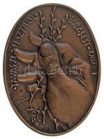 Tóth Amerigo (Imre) (1909-1984) 1983. "Tavaszi Fesztivál Budapest 1983" egyoldalas, öntött bronz plakett (114x84mm) T:AU