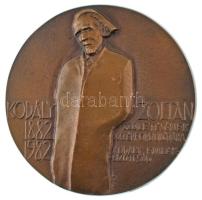 Csíkszentmihályi Róbert (1940-) 1982. "Kodály Zoltán születésének 100. évfordulójára - Kodály Emlékbizottság" kétoldalas bronz emlékérem (102mm) T:AU,XF patina