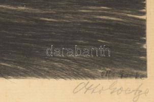 Goetze, Otto (1868-1931): Olvasó hölgy. Rézkarc, papír. Jelzett. Lap széle sérült. 29x24 cm