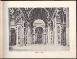 cca 1920 Ricordo di Roma, album 40 db fekete-fehér képpel, hátoldalukon többnyelvű ismertető szövegg...