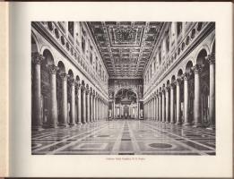 cca 1920 Ricordo di Roma, album 40 db fekete-fehér képpel, hátoldalukon többnyelvű ismertető szövegg...