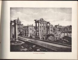 cca 1920 Ricordo di Roma, album 40 db fekete-fehér képpel, hátoldalukon többnyelvű ismertető szövegg...