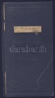 1916 Dr. Scönberger Mór (szakaszvezető - MÁV pályaorvos 1893-19??) fényképes szolgálati könyvecskéje az eszéki kórház gyakorlati igazolásaival