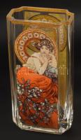 Goebel Artis orbis Mucha szecessziós váza. Jelzett, hibátlan m: 16 cm
