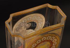 Goebel Artis orbis Mucha szecessziós váza. Jelzett, hibátlan m: 16 cm