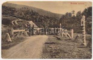 1908 Bodzai-szoros, Bodzás-szoros, Buzau Pass; Magyar-román határ, határőrök. Turóczi István (Kézdivásárhely) kiadása / Hungarian-Romanian border, border guards (EM)