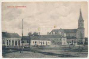 Újszentanna, Új-Szt.-Anna, Szentanna, Santana; utcakép, templom / street view, church (fl)