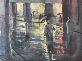 Corini Margit (1897-1982): Párizsi utca. Olaj, vászon. Jelezve balra lent: M de Corini. Hátoldalán 1...