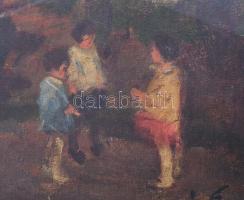 Gaál Ferenc (1891-1956): Városliget ősszel, Budapest, 1927. Olaj, vászon, jelezve jobbra lent. Hátol...