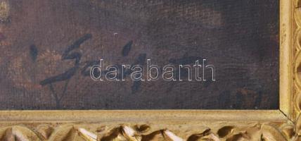 Gaál Ferenc (1891-1956): Városliget ősszel, Budapest, 1927. Olaj, vászon, jelezve jobbra lent. Hátol...