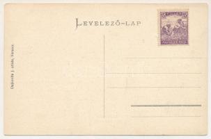 Nagyzsám, Jamu Mare; Bahnhof, Geschäft J. Parsche, Gemeindehaus / Vasútállomás, J. Parsche üzlete, k...