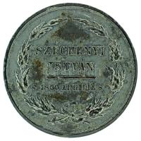 1860. "Széchenyi István - 1860 április 8-án" kétoldalas Sn halotti emlékérem (29mm) T:VF, ...
