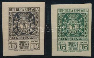 Spanyolország 1936 Bélyegkiállítás sor Mi 679-680 (Mi EUR 140.-)