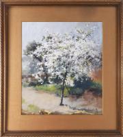 Neogrády jelzéssel: Tavasz. Akvarell, papír. Hátoldalán 1990 körüli BÁV címkével. Laza fakeretben, 3...