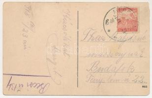 1918 Mercyfalva, Merczyfalva, Merczifalva, Carani, Mertisoara; Fritz Johann üzlete, vasútállomás / s...