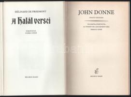 2 db - Froidmont, Hélinand de: A halál versei. 1989, Helikon. + Donne, John: Negatív szerelem. 1987,...