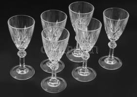 6 db Cathedral crystal likőrös kristály pohárkészlet, eredeti dobozában 12 cm