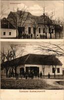 Székelykeve, Skorenovac; Hitelszövetkezet, Hangya fogyasztási és értékesítő szövetkezet üzlete és saját kiadása / loan bank, cooperative shop + "S. B. M. G. K. bay. 3. Inf. Rgt." (EK)