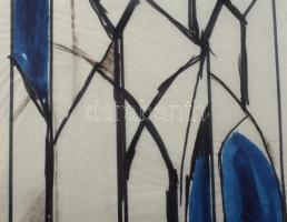 Rác András (1926-2013): Szentendrei részlet. Akvarell, pauszpapír, jelzés nélkül. Proveniencia: A mű...