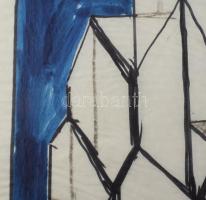 Rác András (1926-2013): Szentendrei részlet. Akvarell, pauszpapír, jelzés nélkül. Proveniencia: A mű...