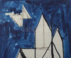 Rác András (1926-2013): Szentendrei részlet. Akvarell, pauszpapír, jelzés nélkül. Proveniencia: A mű...