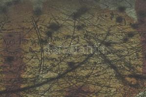 Korányi Gábor (1952-): Nem hegednek a sebek. Színes rézkarc, papír, jelzett, próbanyomat próba I. je...