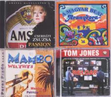 8 darab zenei CD, Tom Jones, Charlie Parker, Cserháti Zsuzsa, stb