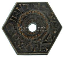 Ligeti Erika (1934-2004) 1979. "Állami csúszópénz / Respublica Szentendre" bronz gúnyérem ...