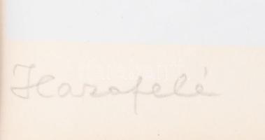 Reich Károly (1922-1988): Hazafelé. Szitanyomat, papír, jelzett, üvegezett kopott fakeretben, 43×30 ...