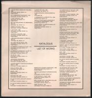 Tandori Dezső grafikai kiállítása. DEDIKÁLT! 1985, Helikon Galéria. Kiállítási prospektus, gyűrődése...