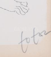 Amerigo Tot (1909-1984): Női aktok, 1982. Szitanyomat, papír, jelzett, üvegezett fakeretben 42x30 cm