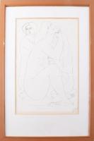 Amerigo Tot (1909-1984): Női aktok, 1982. Szitanyomat, papír, jelzett, üvegezett fakeretben 42x30 cm