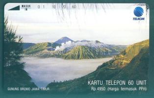 Indonézia 1992 Gunung Bromo Jawa Timur 60 egységes használatlan telefonkártya