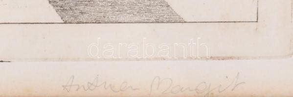 Artner Margit (1954-): Az agár. Rézkarc, papír, jelzett. Üvegezett fakeretben. 29×39,5 cm