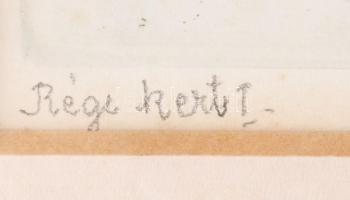 Balla Margit (1947-): Régi kert I. Rézkarc, papír, jelzett. Üvegezett fakeretben. 29,5×19 cm